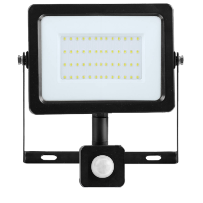 Прожектор FL-LED Light-PAD SENSOR 10W Black  AC220-240В (с датчиком)